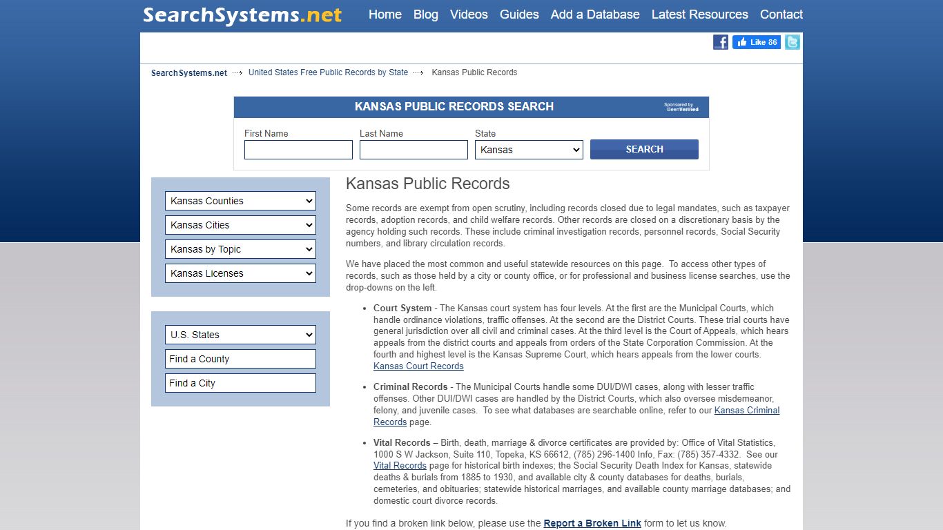 Kansas Public Records Search